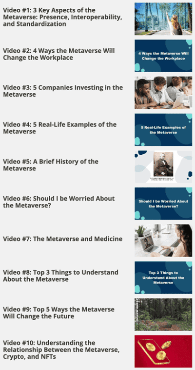 Metaverse Made Simple: Ultimate Metaverse Video Tutorials and Ebook - Image 3