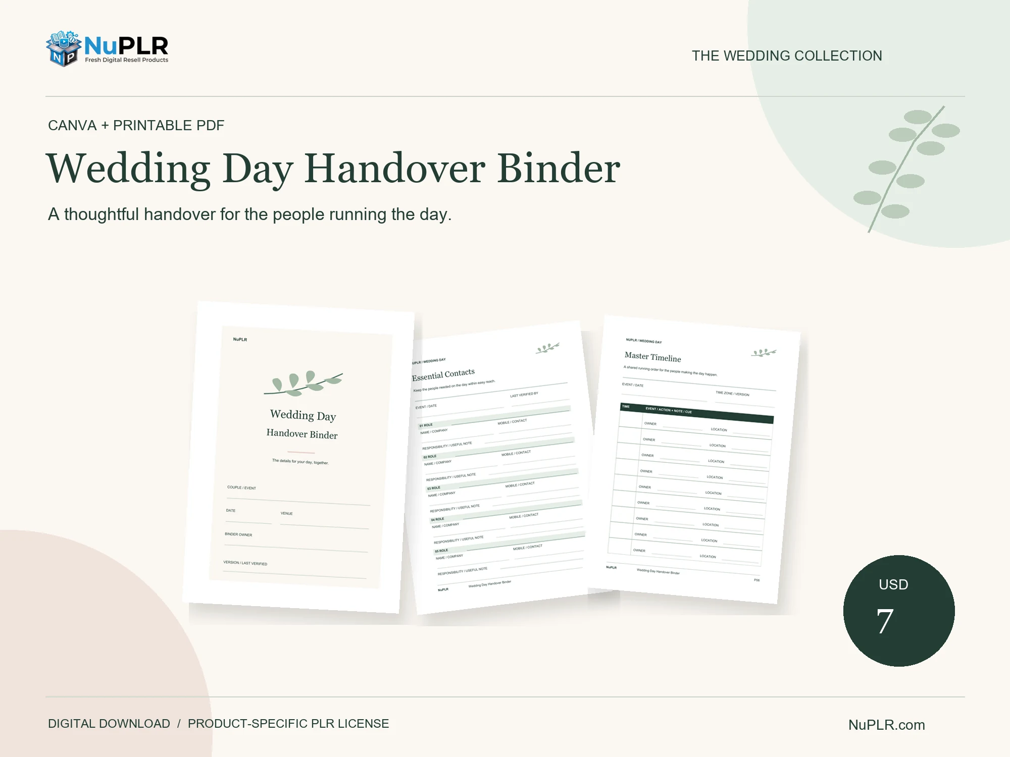 Wedding binder PLR: actual product preview.