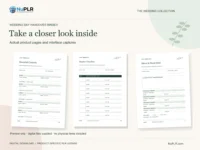 Wedding binder PLR: actual product preview.