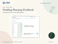 Wedding workbook PLR: actual product preview.