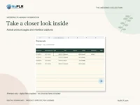 Wedding workbook PLR: actual product preview.
